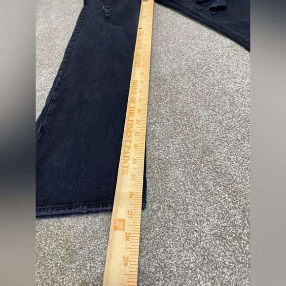 Abercrombie & Fitch the 90s relaxed jeans high rise womens 0/25xs black stretch - Picture 10 of 12
